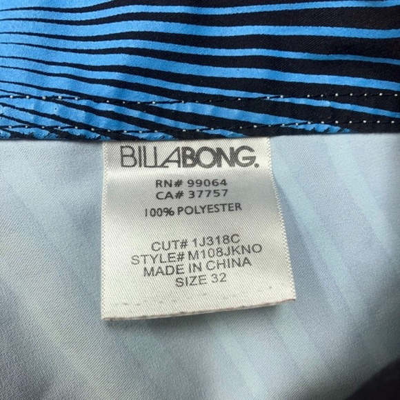 Rare Andy Irons Billabong Board Shorts Men's 32 (30" W) Platinum Green Blue Y2K - Picture 6 of 9